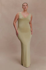 Marta Slinky Cowl Maxi Dress - Sage