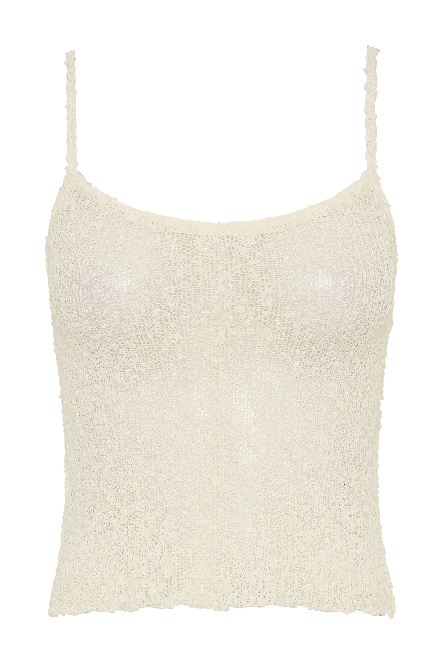 Mattais Boucle Knit Top - Ivory