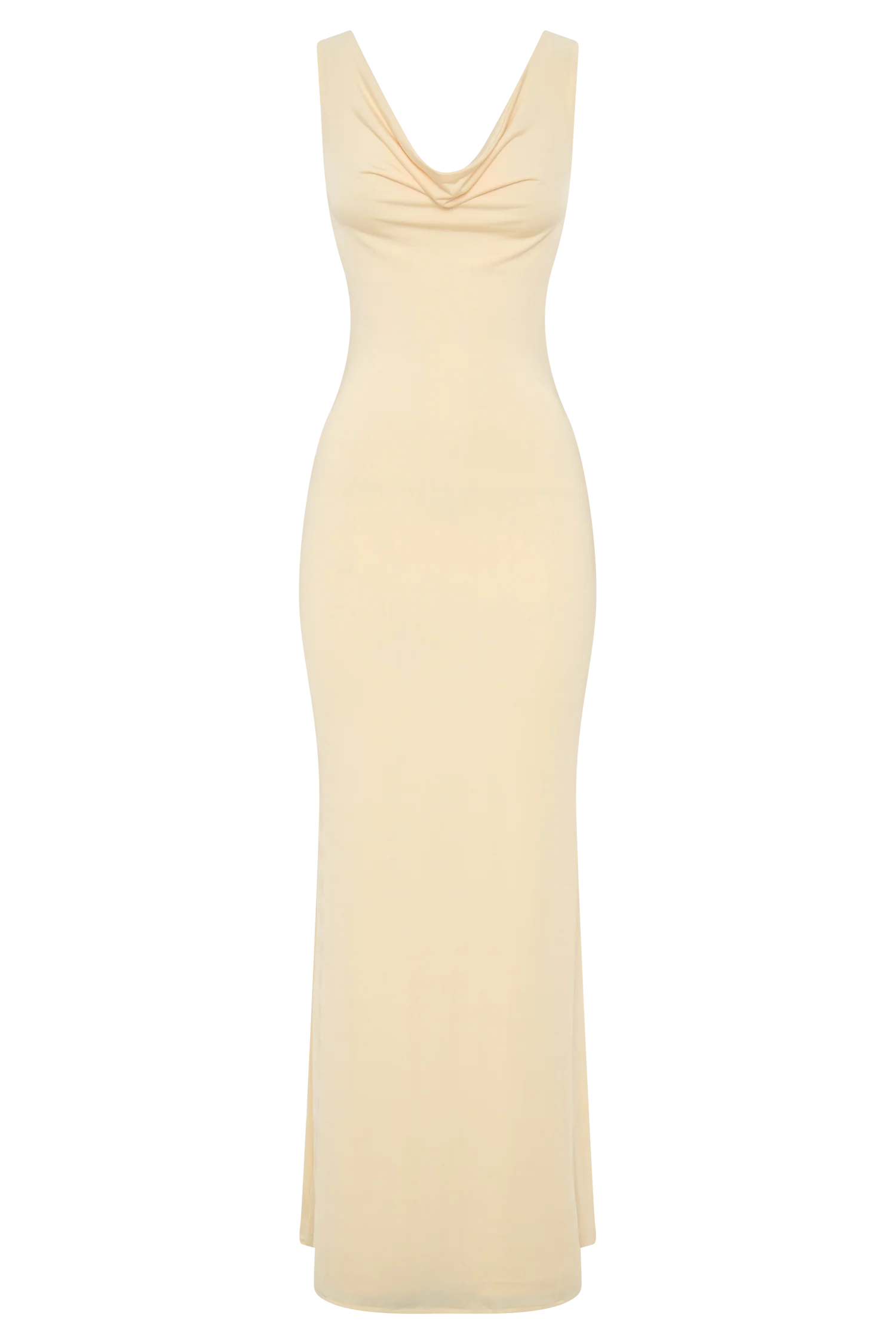 Marta Slinky Cowl Maxi Dress - Lemon