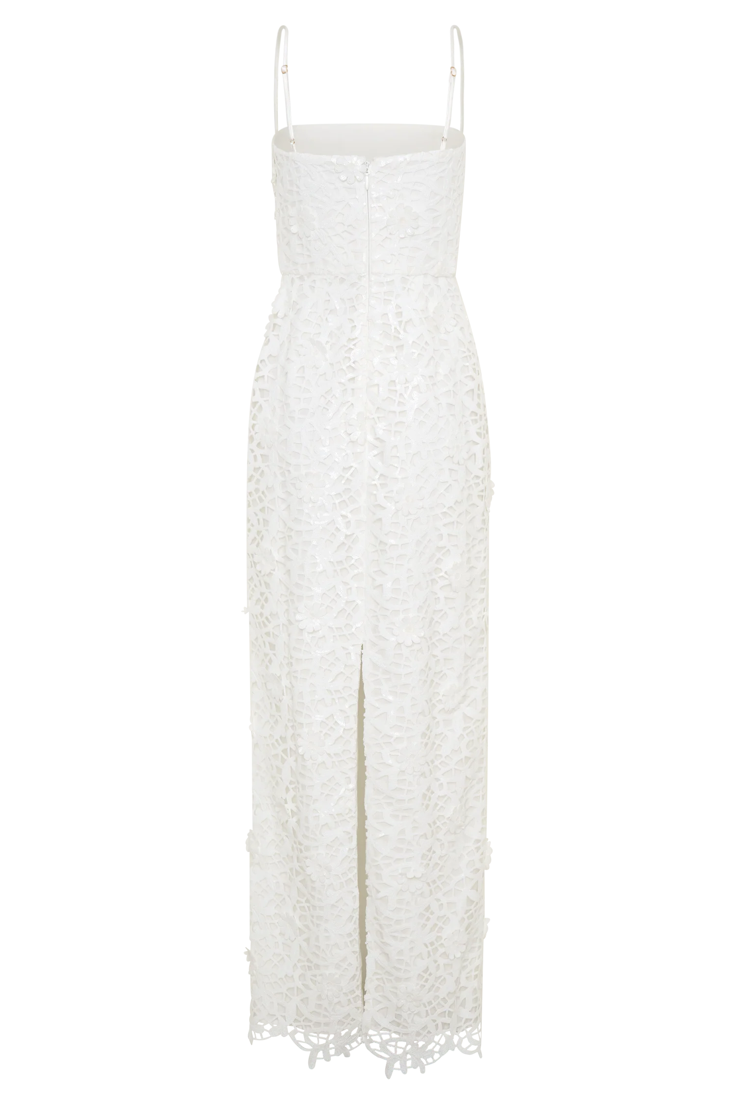 Josefa Sequin Lace Maxi Dress - White