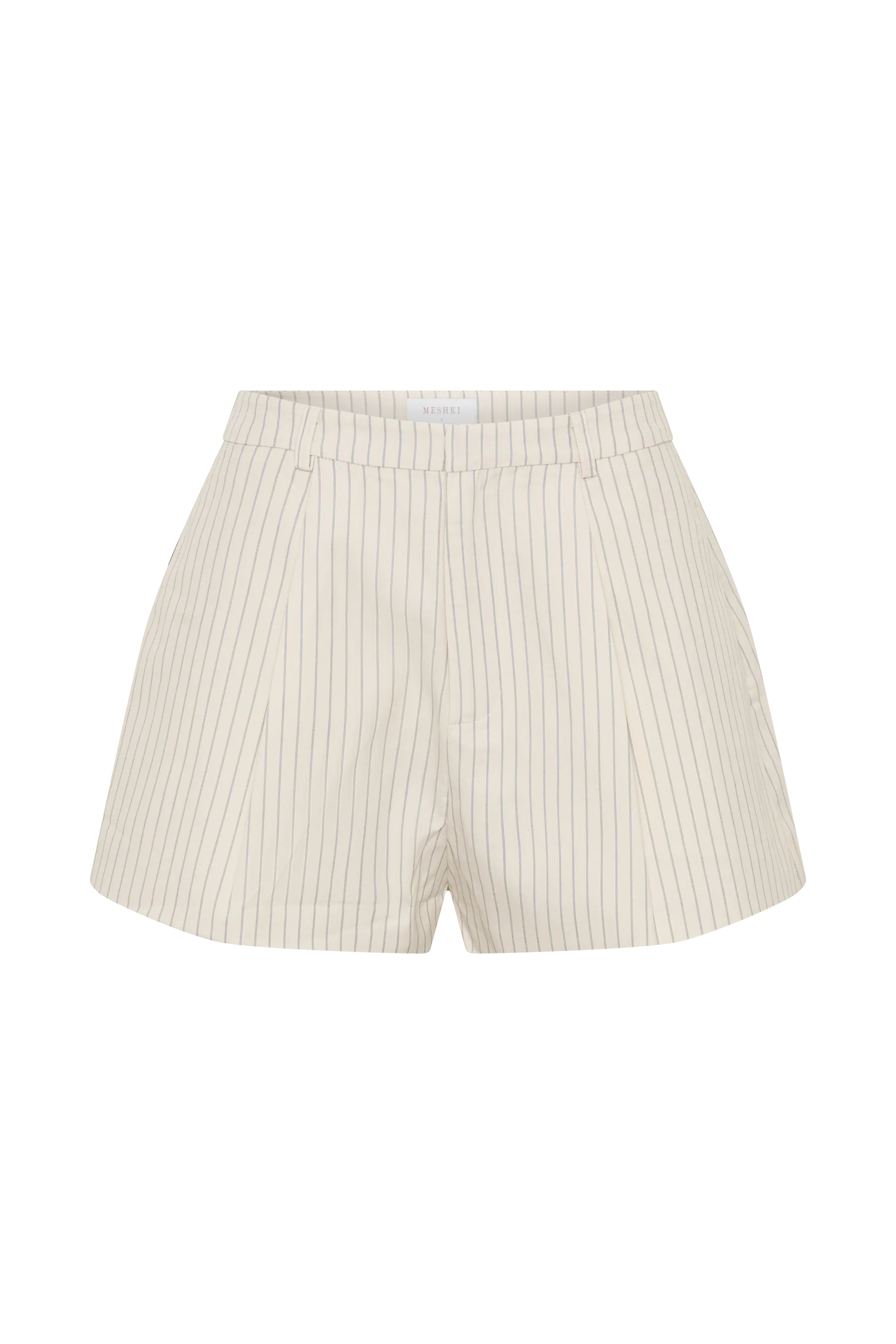 Alina Pintuck Cotton Shorts - Stripe